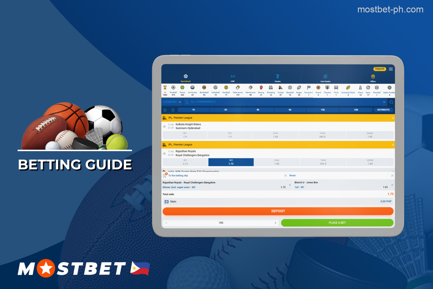 Placing bets on Mostbet Philippines is simple and convenient through the mobile app or desktop computer