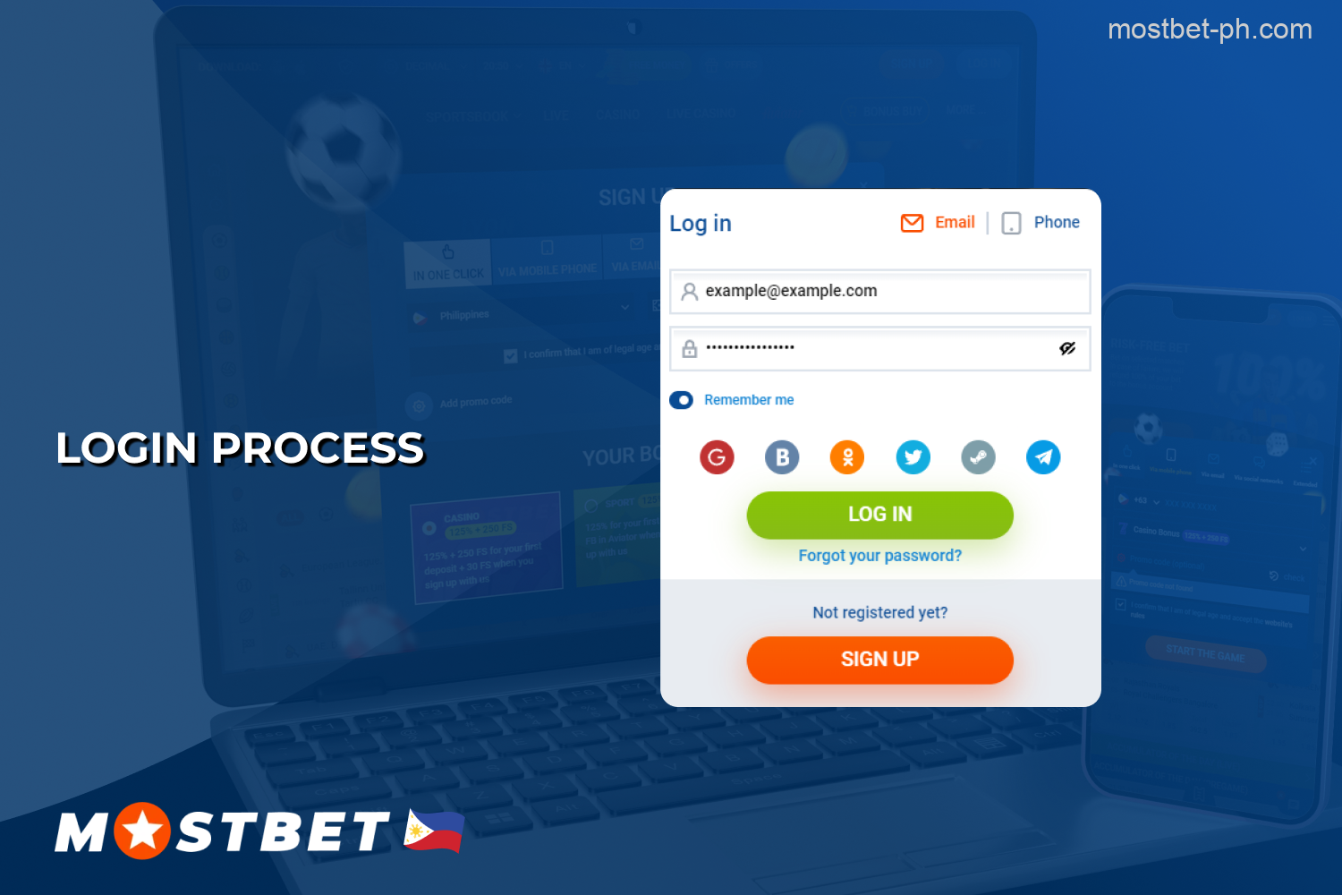 To access the extensive list of betting options, users from the Philippines must log in to the Mostbet website