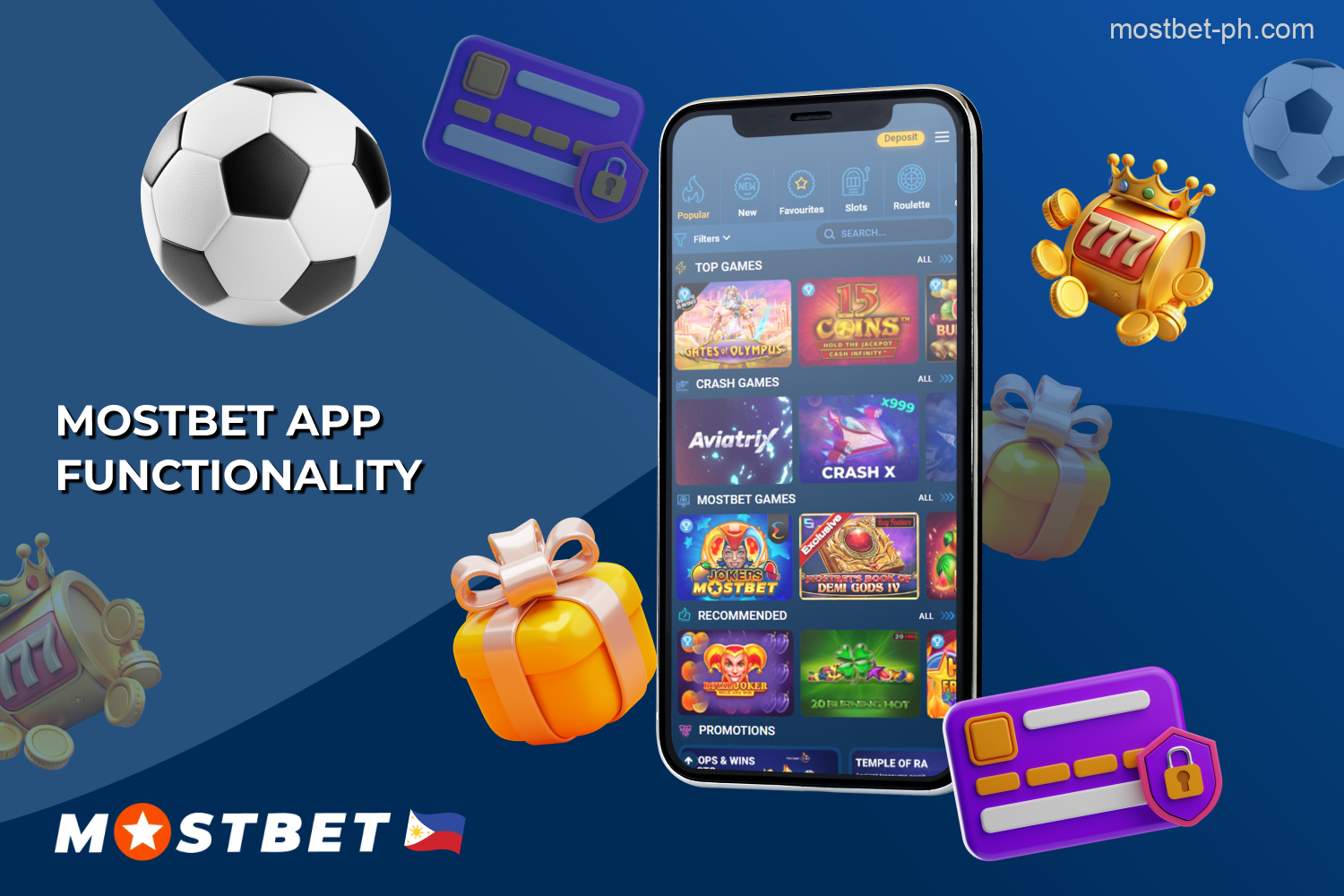 The Mostbet app replicates all the features of the desktop version - it supports several forms of betting, casino, live casino and more