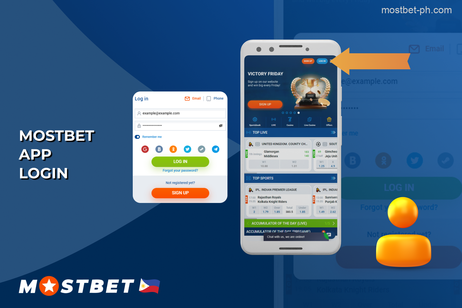 To log in to their Mostbet account via the mobile app, players from the Philippines must enter the username and password they provided when registering their account