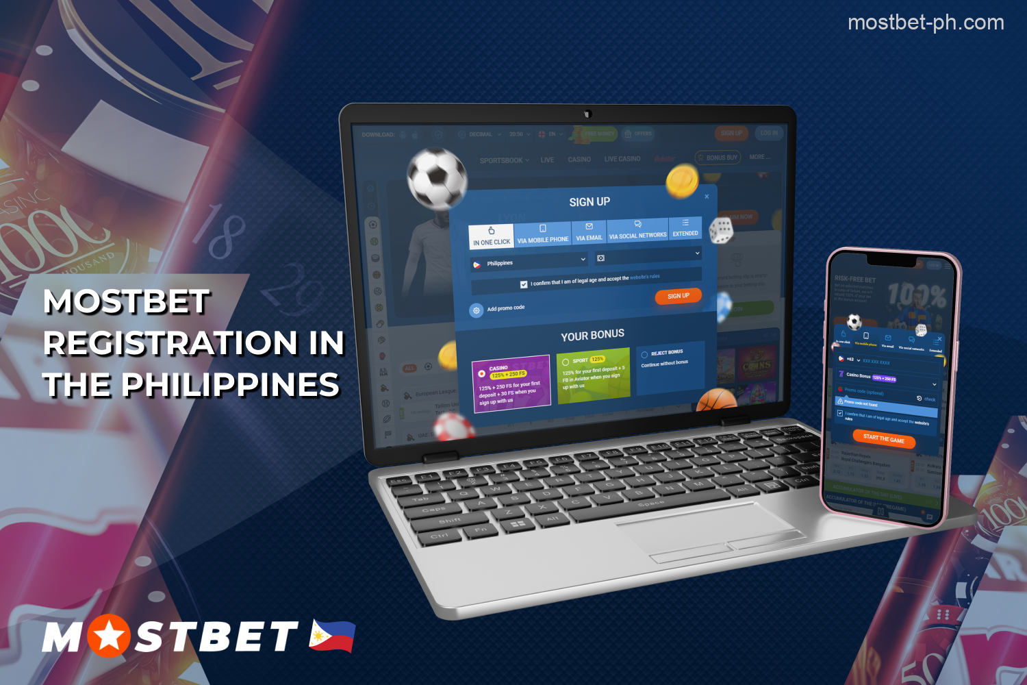 Mostbet offers convenient registration methods that are fully accessible to users from the Philippines via desktop and mobile app