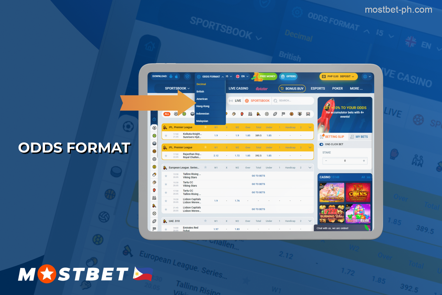 Betting on Mostbet is easy as the odds format adapts to the preferences of Philippines bettors