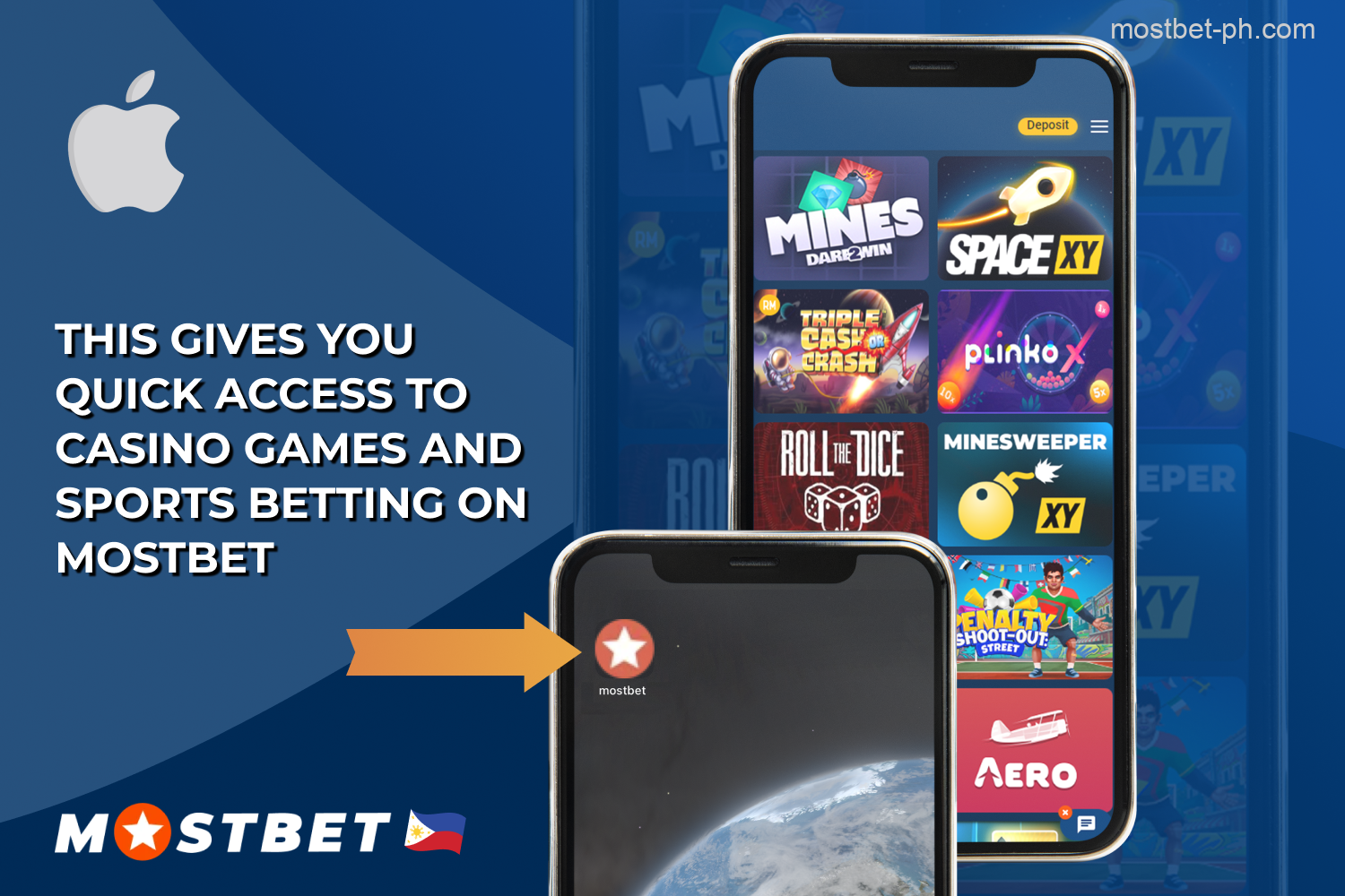 Using the Mostbet app will allow players from the Philippines to get quick access to casino games and sports betting